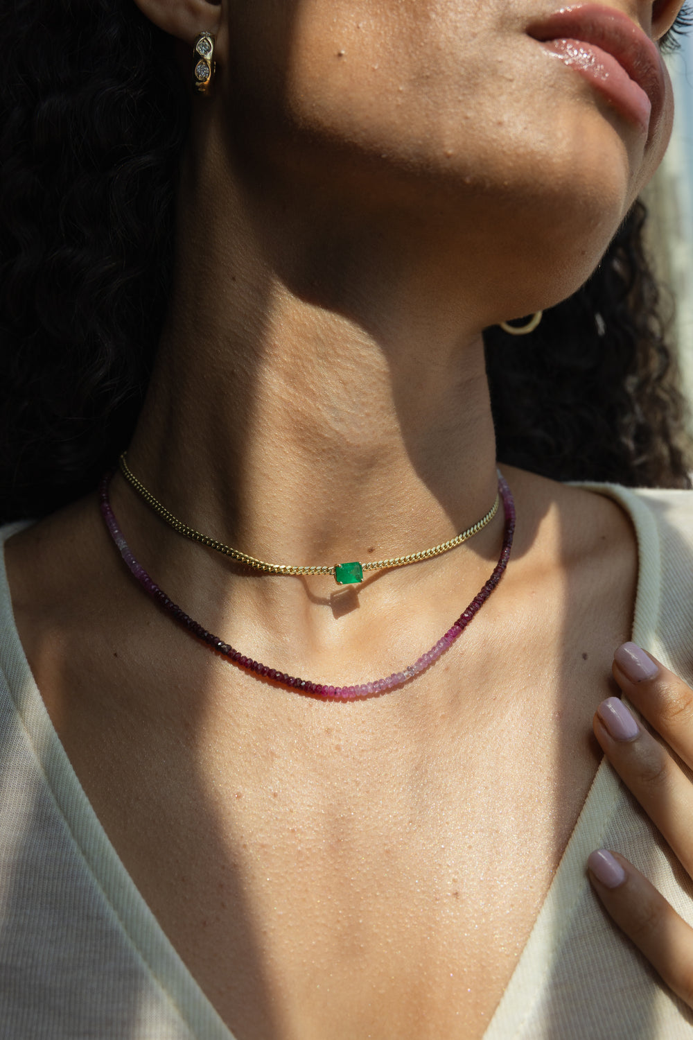 The Lena Emerald Choker Necklace