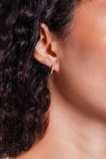 The Lucie Half Diamond Hoops