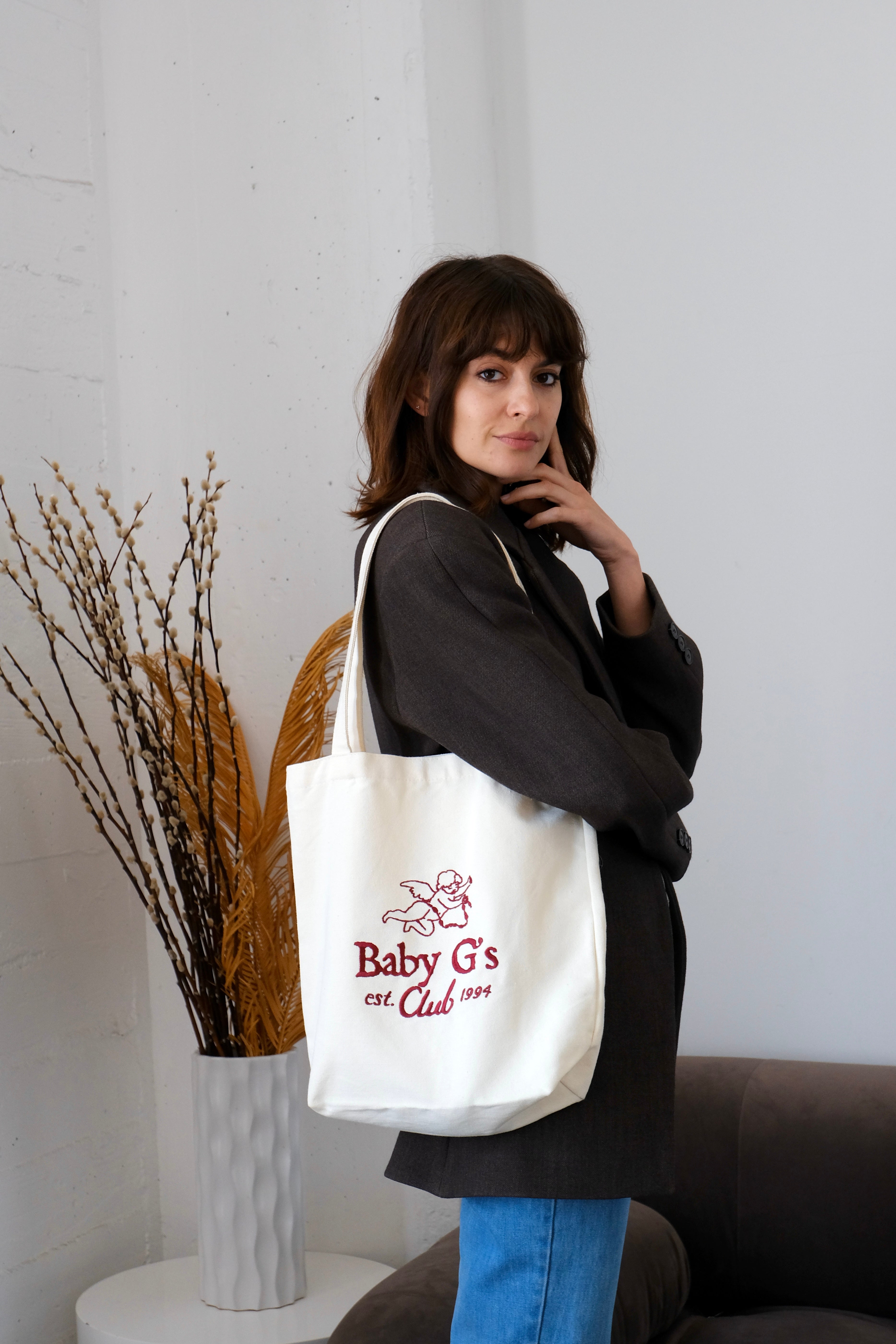 Baby G's Club Embroidered Canvas Tote Bag