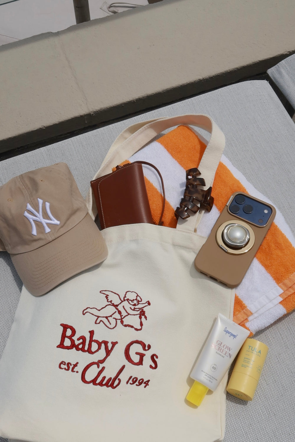 Baby G's Club Embroidered Canvas Tote Bag