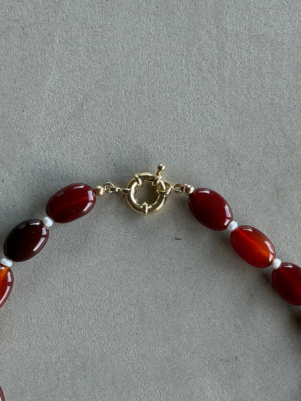 Carnelian & Pearl Necklace