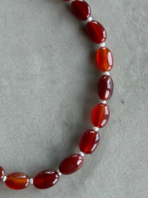 Carnelian & Pearl Necklace