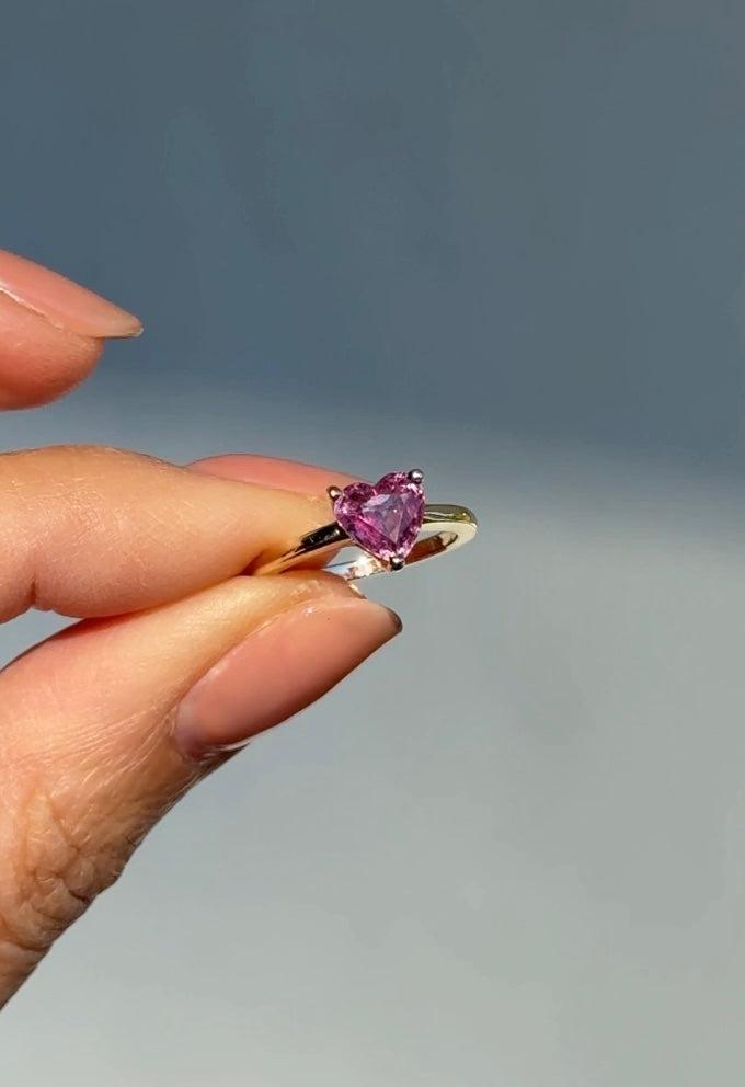 Pink Sapphire Pinky Ring