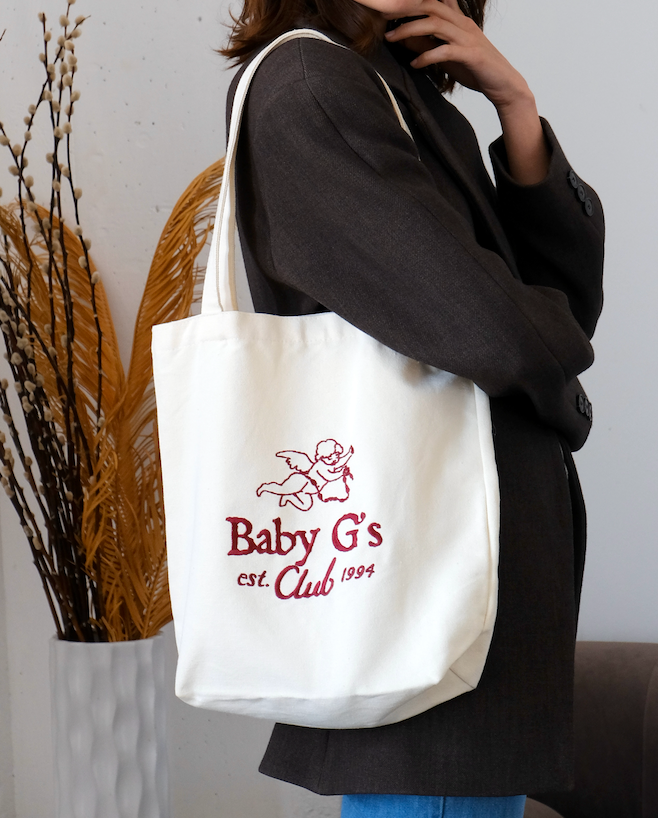 Baby G's Club Embroidered Canvas Tote Bag