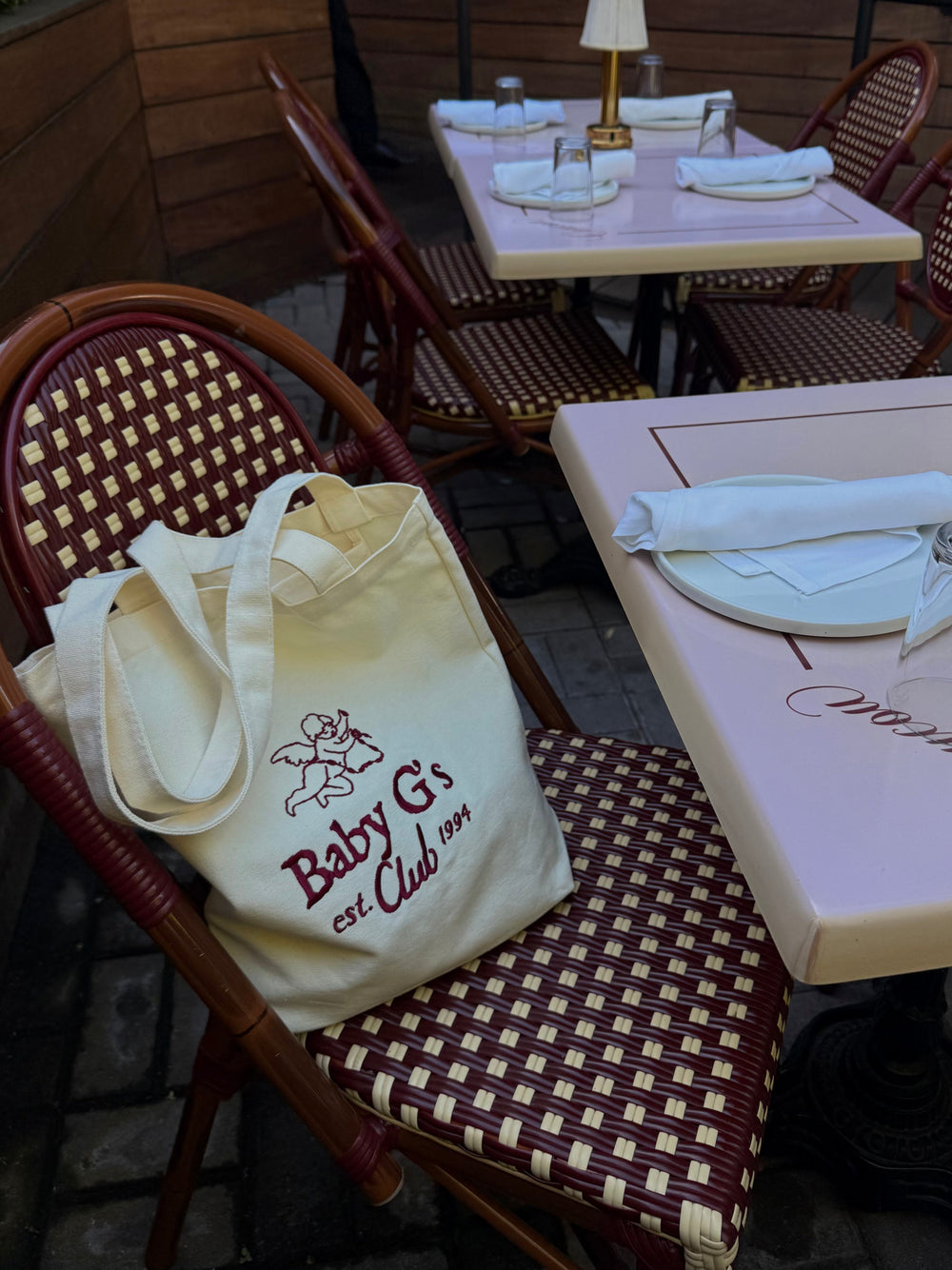 Baby G's Club Embroidered Canvas Tote Bag